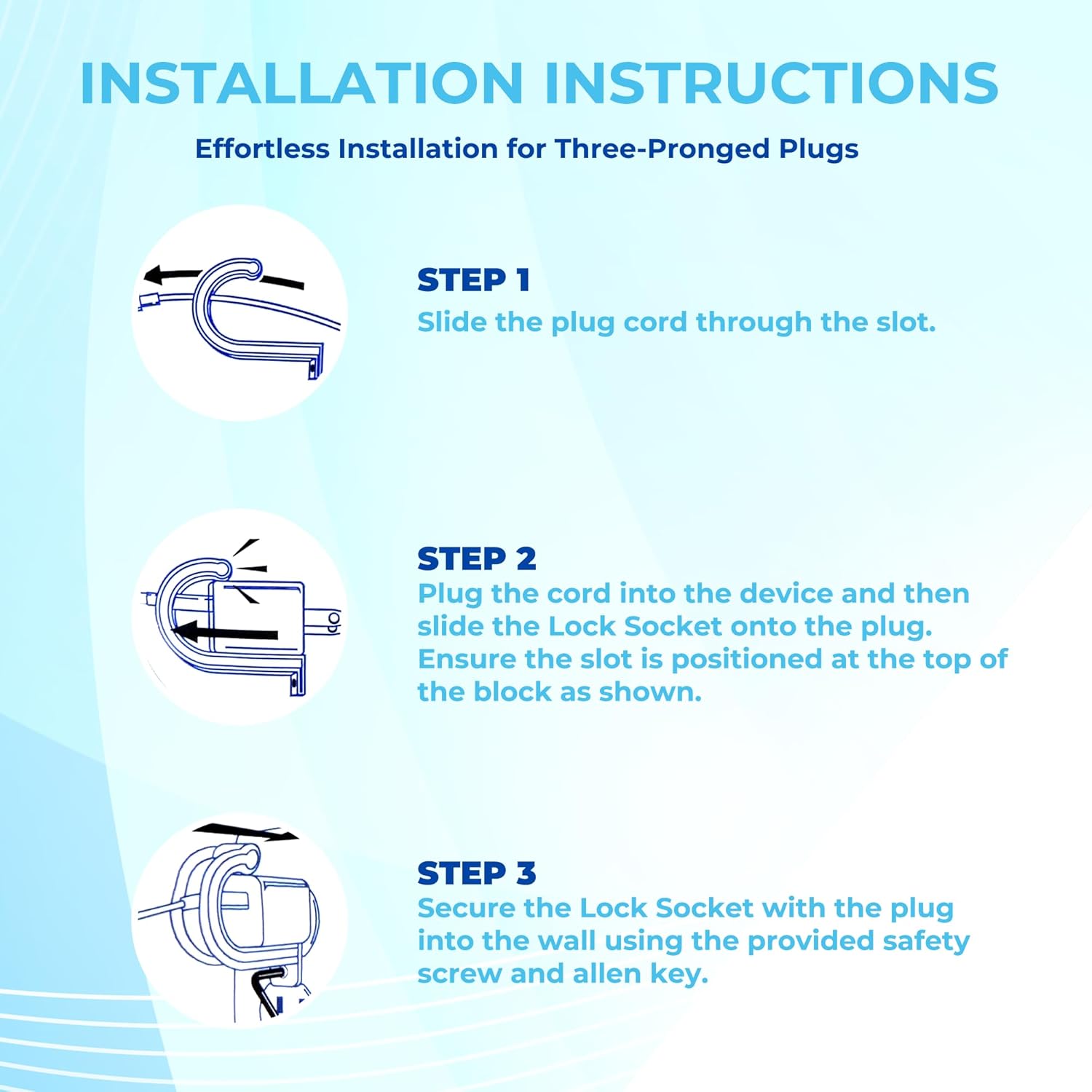 Standard 3 Pronged Outlet Lock Type B – LockSocket®