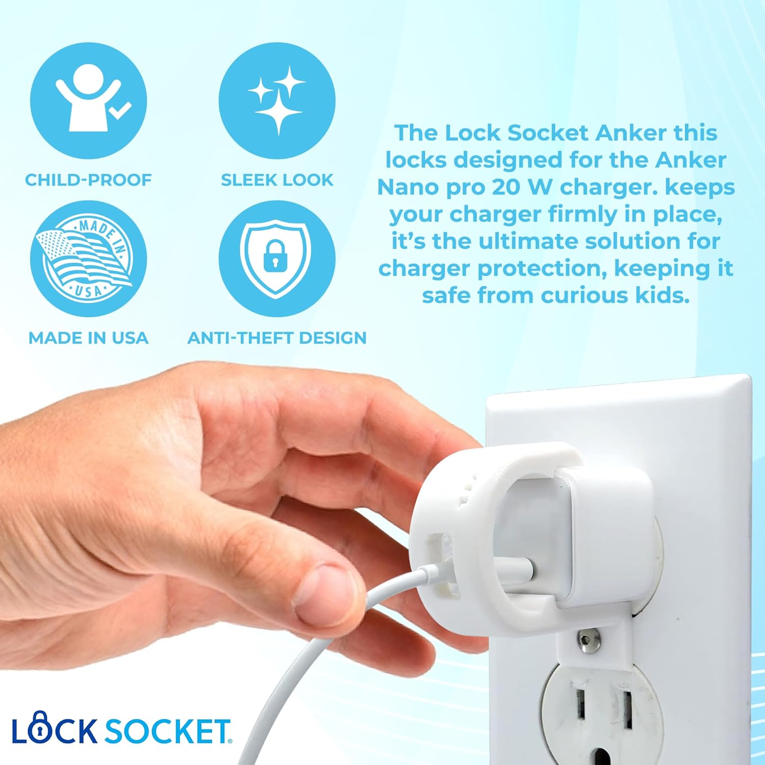 Anker Nano Pro USBC Charger Lock - LockSocket®