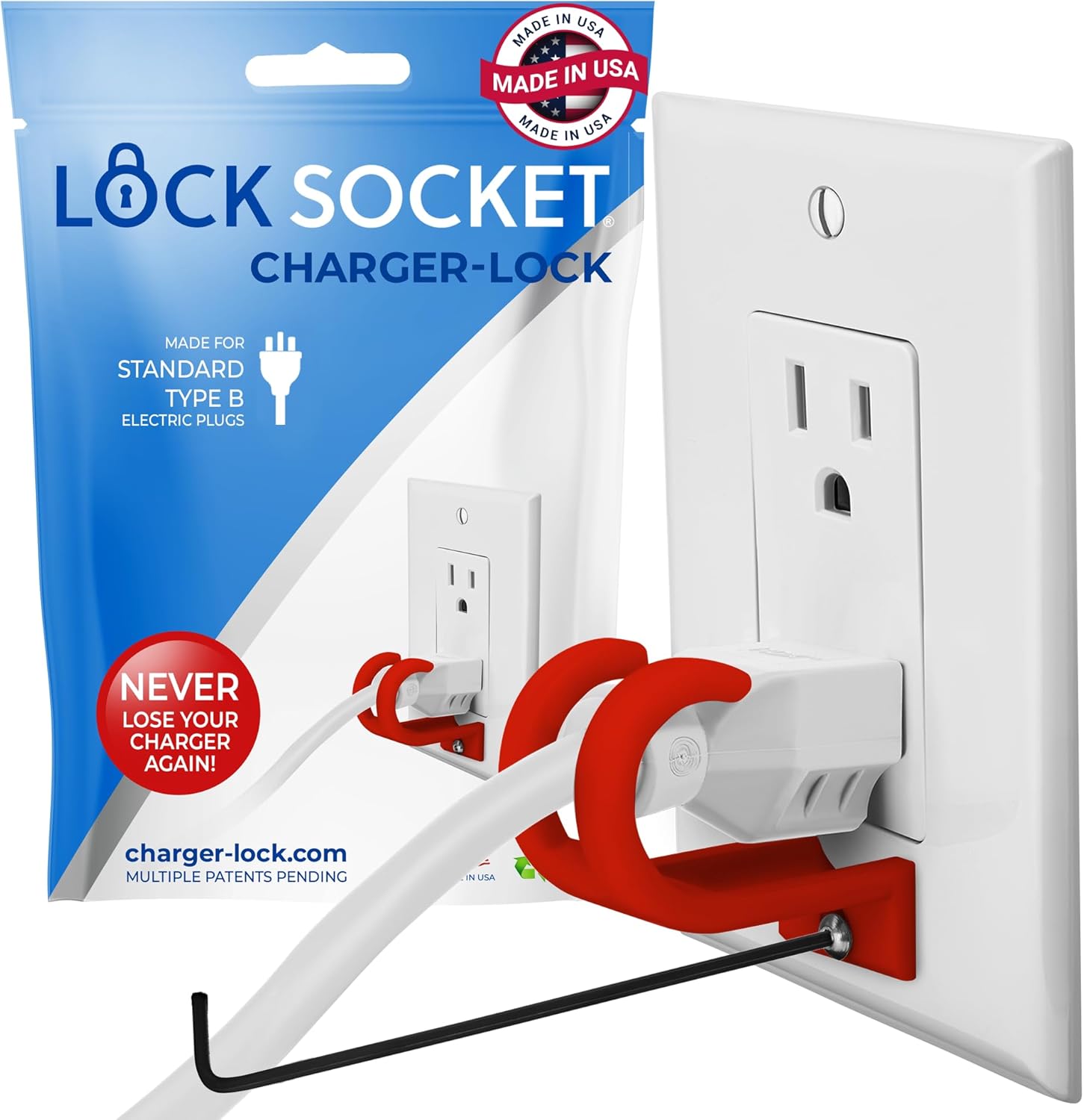 Standard 3 Pronged Outlet Lock Type B – LockSocket®