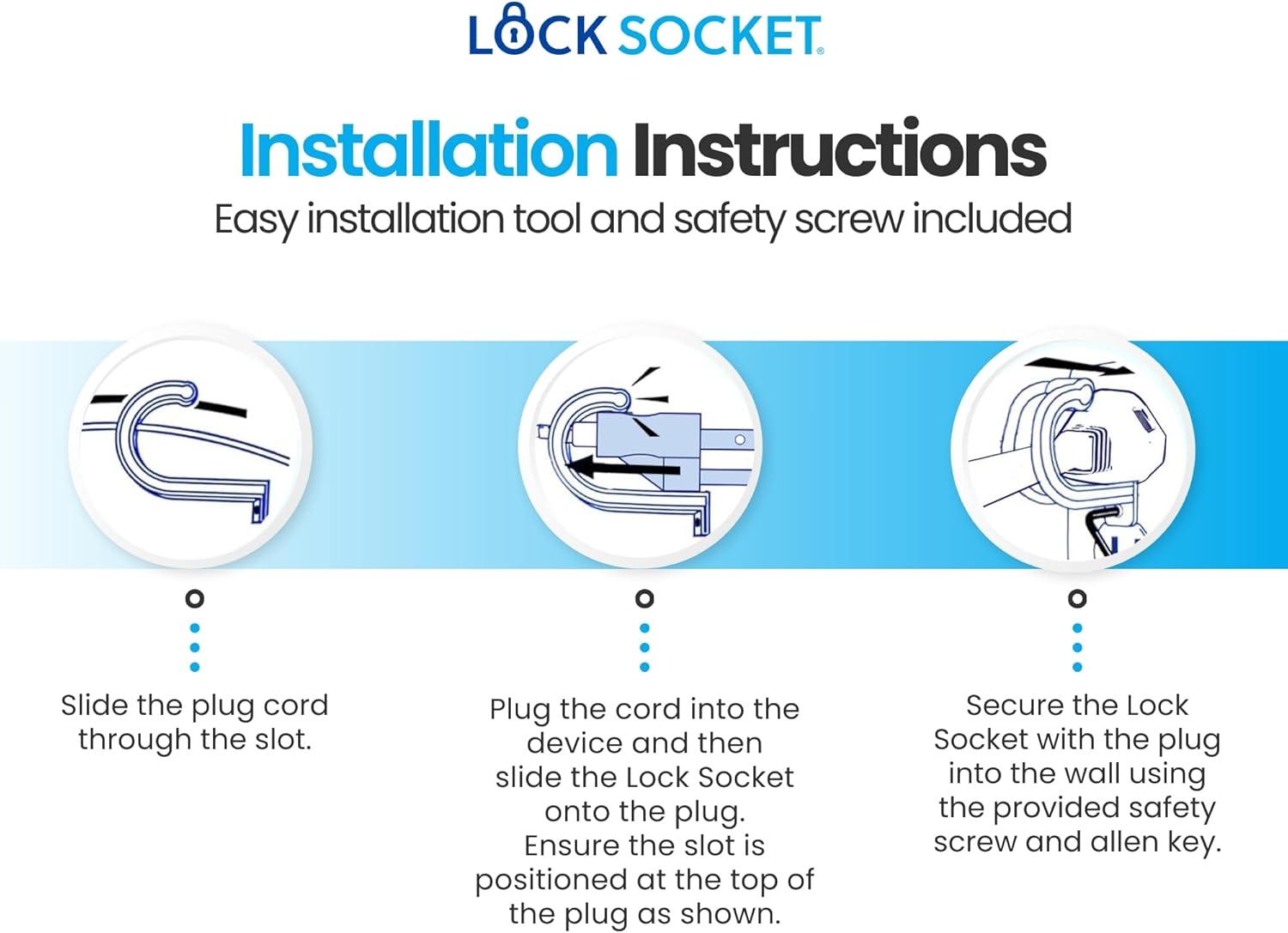 Standard 3 Pronged Outlet Lock Type B – LockSocket®