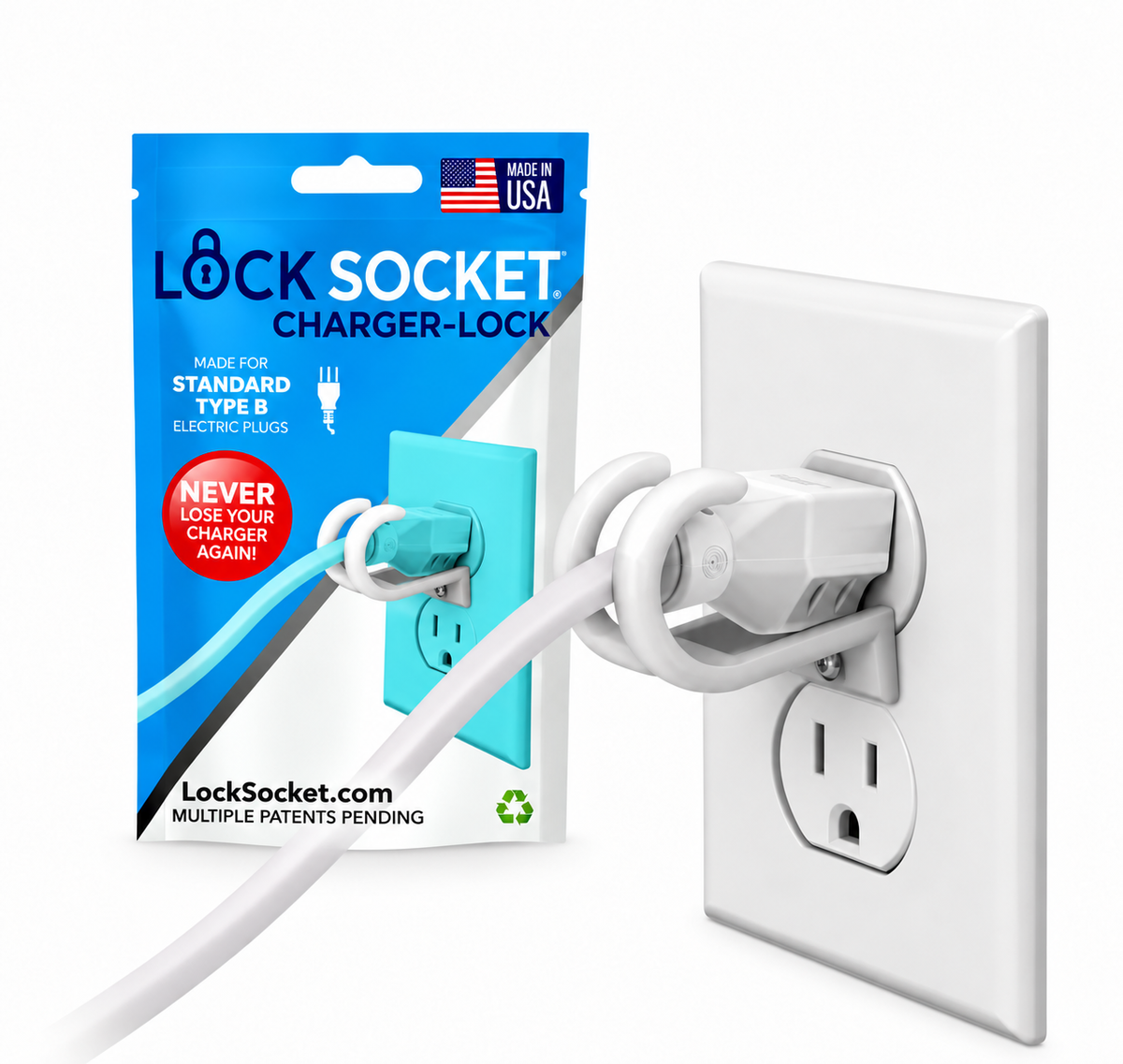 Standard 3 Pronged Outlet Lock Type B – LockSocket®