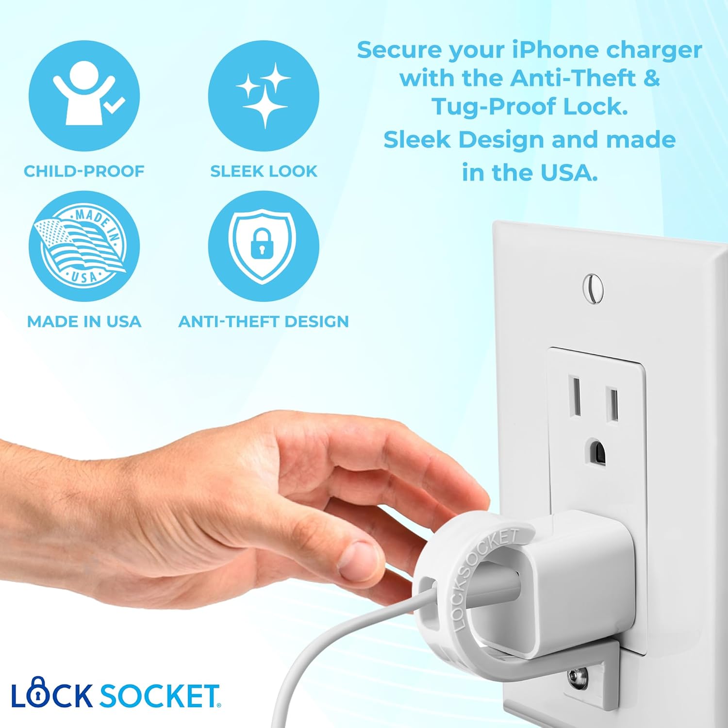 iPhone (original cube) Charger Lock – LockSocket®