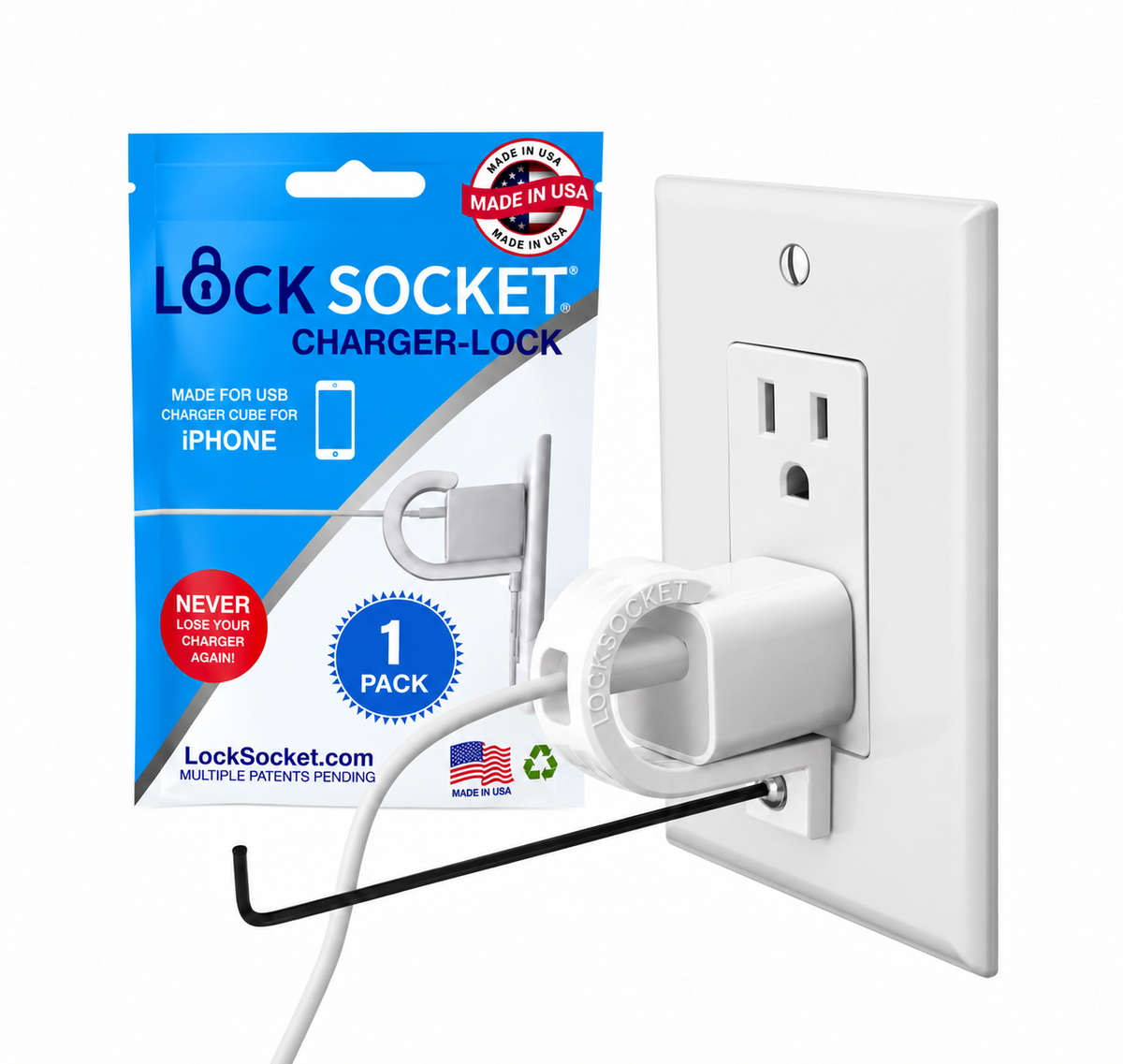 iPhone (original cube) Charger Lock – LockSocket®
