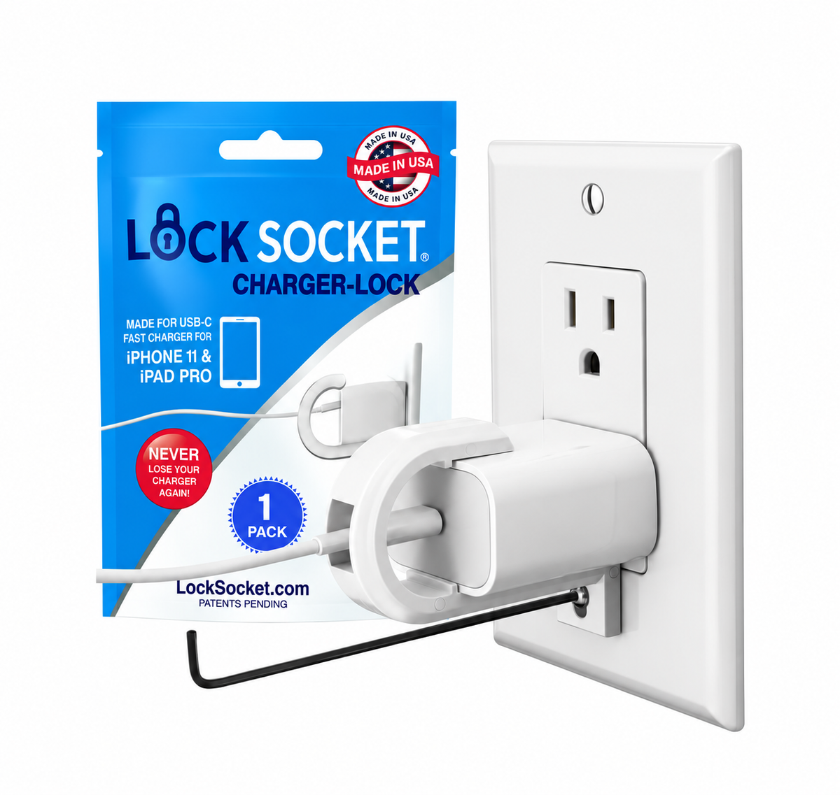 iPhone 11 and iPad Pro Charger Lock– LockSocket®