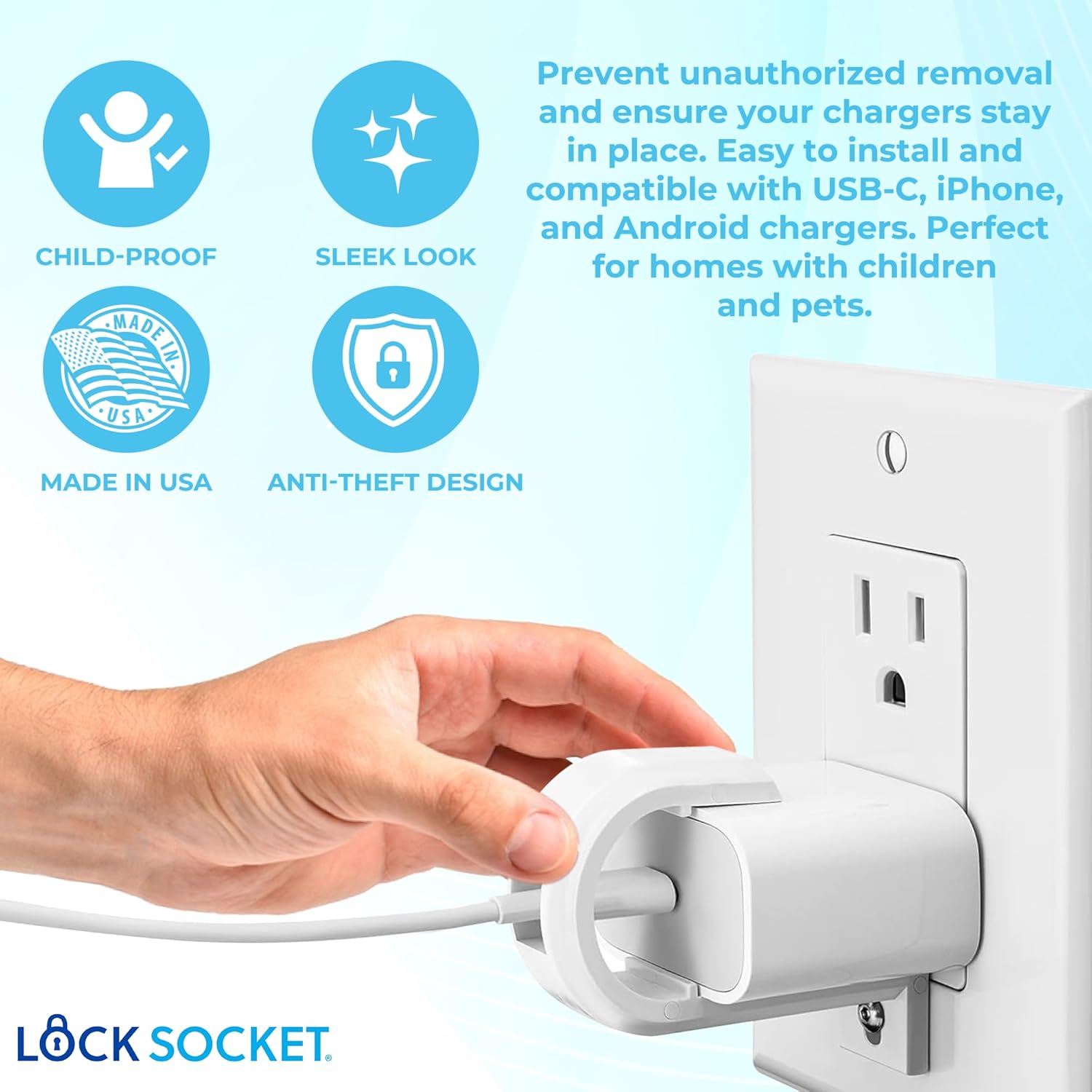 iPhone 11 and iPad Pro Charger Lock– LockSocket®