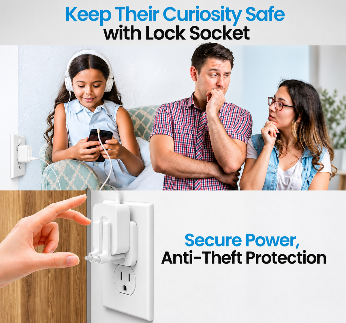 Adjustable Outlet Lock Straight