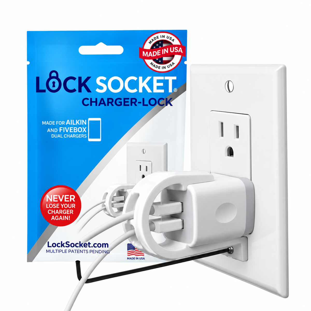 Ailkin and Fivebox Charger Lock – LockSocket®