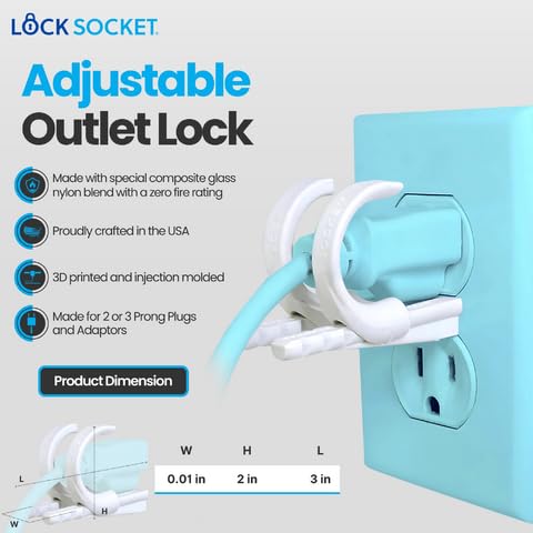 2 Or 3  Prong Adjustable Outlet Lock – LockSocket®