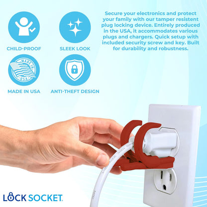 2 Or 3  Prong Adjustable Outlet Lock – LockSocket®
