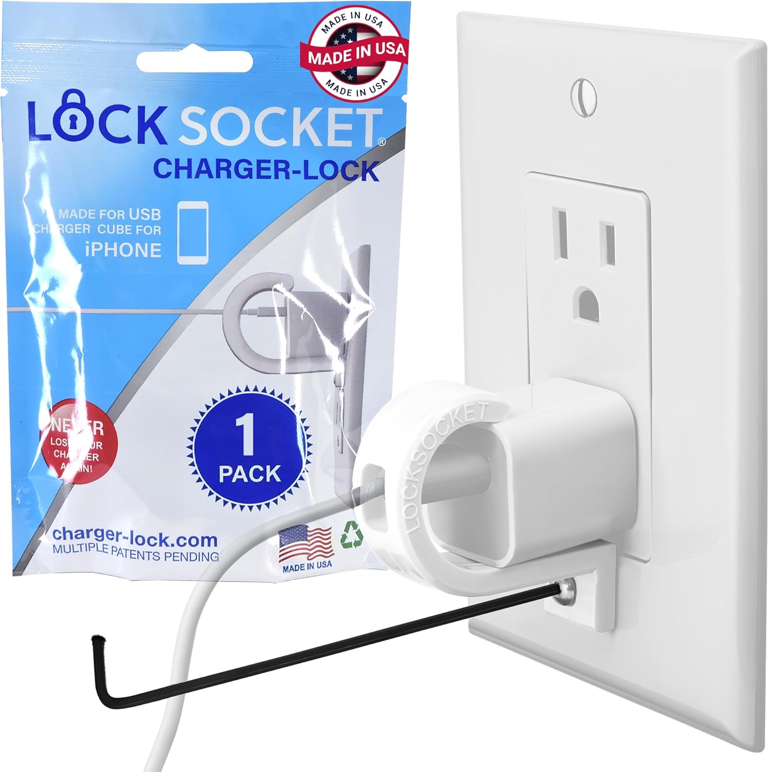iPhone (original cube) Charger Lock – LockSocket®